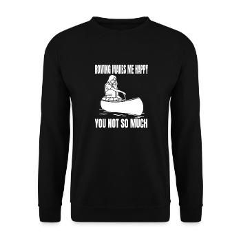 Rowing Rowing Rowing Club Rowing Team - Unisex Sweatshirt - black - Front - Alina (178cm) & Michal (187cm)