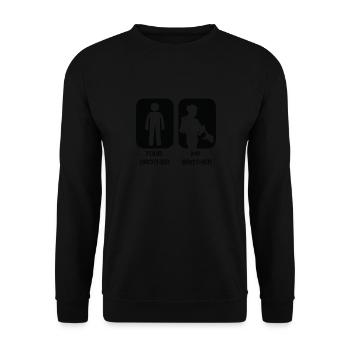 Dein Bruder, mein Bruder, ist in der stolzen Militärarmee - Unisex Pullover - Schwarz - Vorne - Alina (178cm) & Michal (187cm)