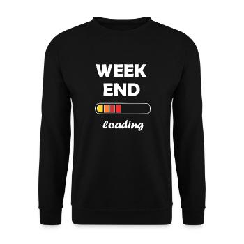Chargement le week-end - Sweat-shirt Unisexe - noir - Devant - Alina (178cm) & Michal (187cm)