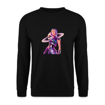 Space Girl 2 - Unisex Pullover - Schwarz - Vorne - Alina (178cm) & Michal (187cm)