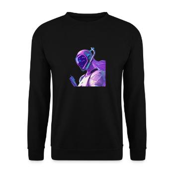Space Girl 3 - Unisex Pullover - Schwarz - Vorne - Alina (178cm) & Michal (187cm)