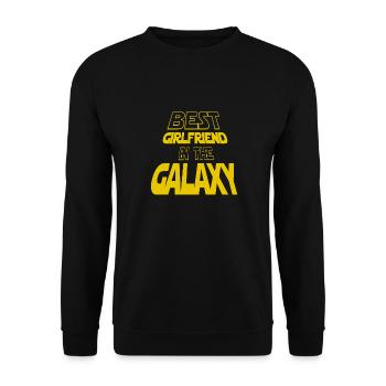 Best Girlfriend In The Galaxy - Unisex Sweatshirt - black - Front - Alina (178cm) & Michal (187cm)
