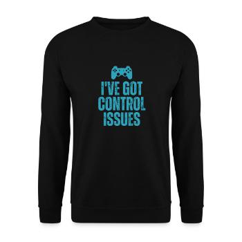 J’ai des problèmes de contrôle Citation de joueur de jeu drôle - Sweat-shirt Unisexe - noir - Devant - Alina (178cm) & Michal (187cm)
