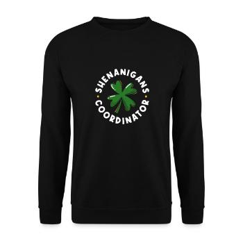Coordonnatrice de Shenanigan’s de Merry St. Patrick’s - Sweat-shirt Unisexe - noir - Devant - Alina (178cm) & Michal (187cm)