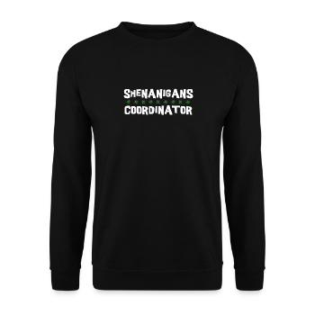 Coordonnatrice de Shenanigan’s de Merry St. Patrick’s - Sweat-shirt Unisexe - noir - Devant - Alina (178cm) & Michal (187cm)