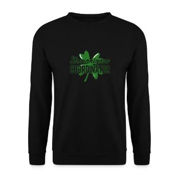 Coordonnatrice de Shenanigan’s de Merry St. Patrick’s - Sweat-shirt Unisexe - noir - Devant - Alina (178cm) & Michal (187cm)