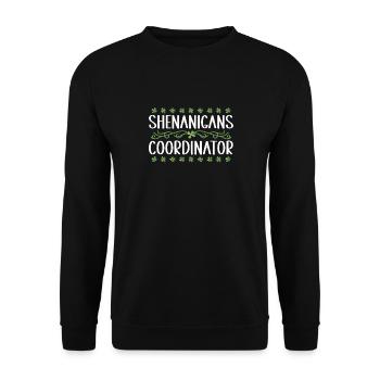 Coordonnatrice de Shenanigan’s de Merry St. Patrick’s - Sweat-shirt Unisexe - noir - Devant - Alina (178cm) & Michal (187cm)