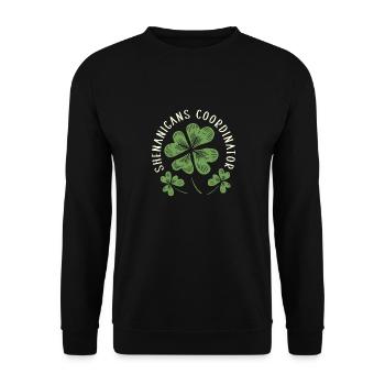 Coordonnatrice de Shenanigan’s de Merry St. Patrick’s - Sweat-shirt Unisexe - noir - Devant - Alina (178cm) & Michal (187cm)