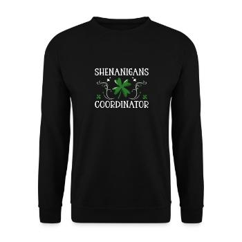 Coordonnatrice de Shenanigan’s de Merry St. Patrick’s - Sweat-shirt Unisexe - noir - Devant - Alina (178cm) & Michal (187cm)