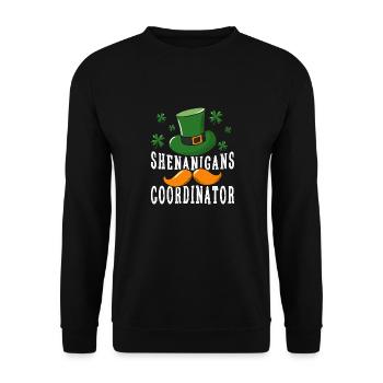Coordonnatrice de Shenanigan’s de Merry St. Patrick’s - Sweat-shirt Unisexe - noir - Devant - Alina (178cm) & Michal (187cm)