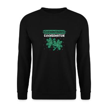 Coordonnatrice de Shenanigan’s de Merry St. Patrick’s - Sweat-shirt Unisexe - noir - Devant - Alina (178cm) & Michal (187cm)