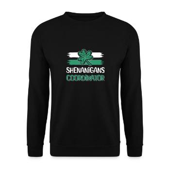 Coordonnatrice de Shenanigan’s de Merry St. Patrick’s - Sweat-shirt Unisexe - noir - Devant - Alina (178cm) & Michal (187cm)