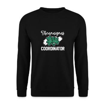 Shenanigans Koordinator Lustiger St. Patricks - Unisex Pullover - Schwarz - Vorne - Alina (178cm) & Michal (187cm)