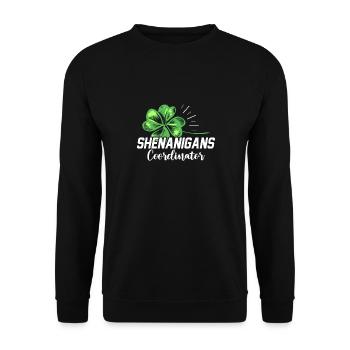 Coordonnatrice de Shenanigan’s de Merry St. Patrick’s - Sweat-shirt Unisexe - noir - Devant - Alina (178cm) & Michal (187cm)