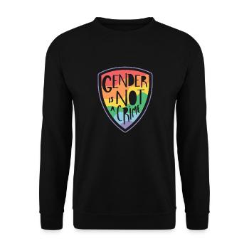 Gender is not a crime - Unisex Pullover - Schwarz - Vorne - Alina (178cm) & Michal (187cm)