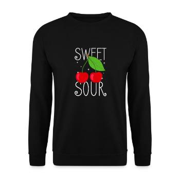 Sour cherries twin siblings design - Unisex Sweatshirt - black - Front - Alina (178cm) & Michal (187cm)