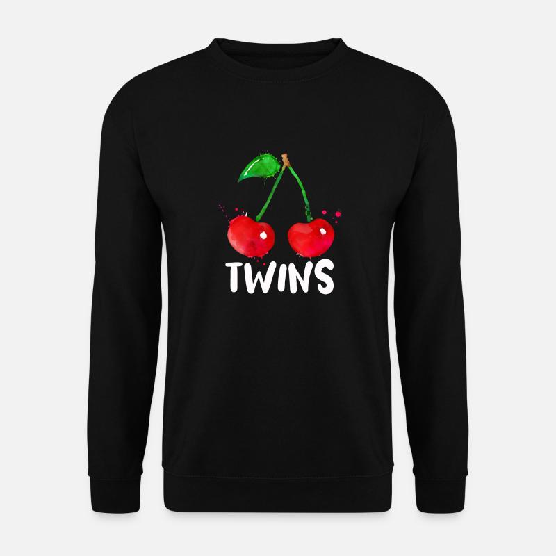 Sour cherries twin siblings design - Unisex Sweatshirt - black