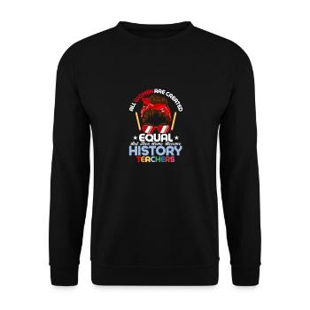 Become History Teachers Education Professor - Unisex Sweatshirt - black - Front - Alina (178cm) & Michal (187cm)