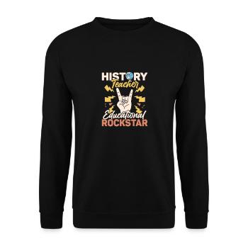 Professeur d’histoire Professeur d’éducation pédagogique - Sweat-shirt Unisexe - noir - Devant - Alina (178cm) & Michal (187cm)