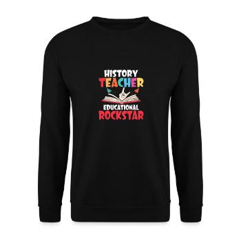 History Teacher Educational Professor Education - Unisex Sweatshirt - black - Front - Alina (178cm) & Michal (187cm)
