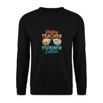 Professeur d’histoire Édition d’été Éducation Professo - Sweat-shirt Unisexe - noir - Devant - Alina (178cm) & Michal (187cm)