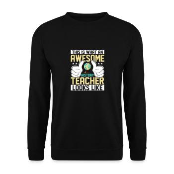 Un professeur d’histoire génial ressemble au professeur Educa - Sweat-shirt Unisexe - noir - Devant - Alina (178cm) & Michal (187cm)