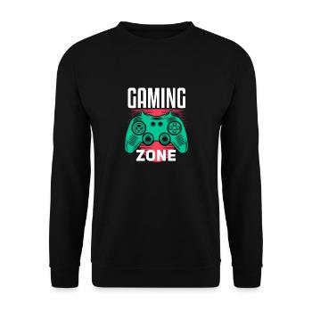 Gaming Zone - Unisex Sweatshirt - black - Front - Alina (178cm) & Michal (187cm)