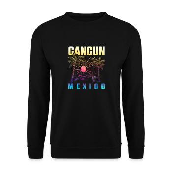 Cancun Mexico Yucatan Holiday Vacation Travel - Unisex Pullover - Schwarz - Vorne - Alina (178cm) & Michal (187cm)
