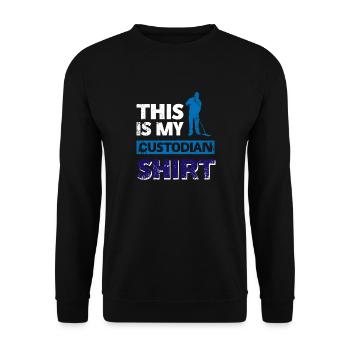 Ceci est ma chemise de gardien - Sweat-shirt Unisexe - noir - Devant - Alina (178cm) & Michal (187cm)