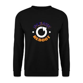 Please Reboot - Unisex Sweatshirt - black - Front - Alina (178cm) & Michal (187cm)