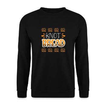 knot-bread - Unisex Sweatshirt - black - Front - Alina (178cm) & Michal (187cm)