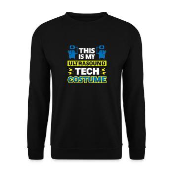 Das ist mein Ultraschall Tech Kostüm - Unisex Pullover - Schwarz - Vorne - Alina (178cm) & Michal (187cm)