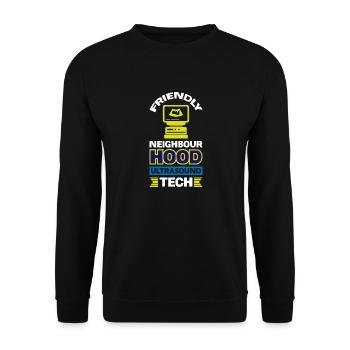 Sympathique technicien en échographie de quartier - Sweat-shirt Unisexe - noir - Devant - Alina (178cm) & Michal (187cm)