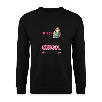 Ich schreie nicht, ich bin die Schulkrankenschwester - Unisex Pullover - Schwarz - Vorne - Alina (178cm) & Michal (187cm)