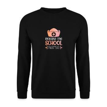 Freilassung der Schulkrankenschwester - Unisex Pullover - Schwarz - Vorne - Alina (178cm) & Michal (187cm)
