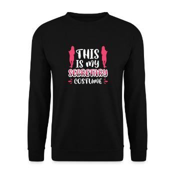 Das ist mein Sekretär Kostüm - Unisex Pullover - Schwarz - Vorne - Alina (178cm) & Michal (187cm)