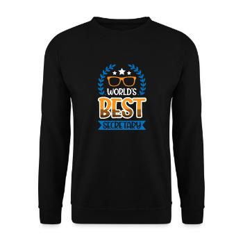 Die beste Sekretärin der Welt - Unisex Pullover - Schwarz - Vorne - Alina (178cm) & Michal (187cm)