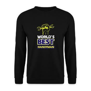 Der beste Handwerker der Welt - Unisex Pullover - Schwarz - Vorne - Alina (178cm) & Michal (187cm)