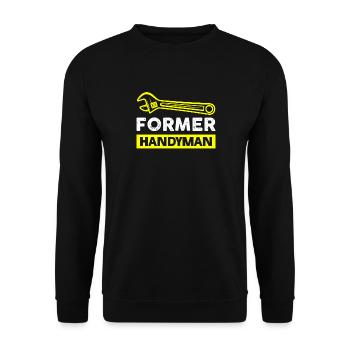 Former Handyman - Unisex Sweatshirt - black - Front - Alina (178cm) & Michal (187cm)