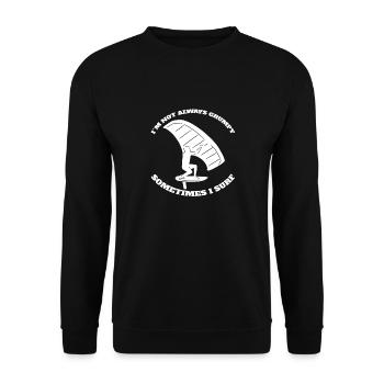 Windsurfing Kitesurfer Windsurfer Kitesurfing - Unisex Pullover - Schwarz - Vorne - Alina (178cm) & Michal (187cm)