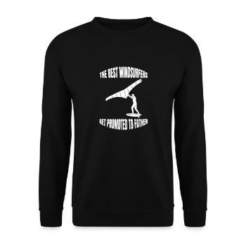 Windsurfing Kitesurfing Windsurfer Kitesurfer - Unisex Pullover - Schwarz - Vorne - Alina (178cm) & Michal (187cm)