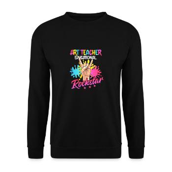 Art Teacher Educational Artist Education - Unisex Sweatshirt - black - Front - Alina (178cm) & Michal (187cm)