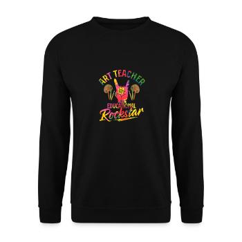 Professeur d’art Artiste pédagogique - Sweat-shirt Unisexe - noir - Devant - Alina (178cm) & Michal (187cm)
