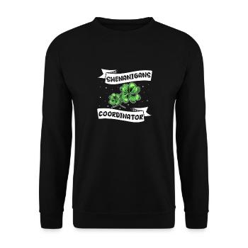 Coordonnatrice de Shenanigan’s de Merry St. Patrick’s - Sweat-shirt Unisexe - noir - Devant - Alina (178cm) & Michal (187cm)