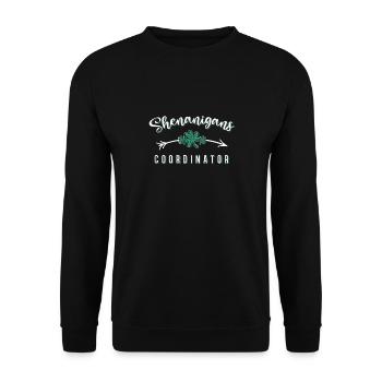 Shenanigans Koordinator Lustiger St. Patricks - Unisex Pullover - Schwarz - Vorne - Alina (178cm) & Michal (187cm)