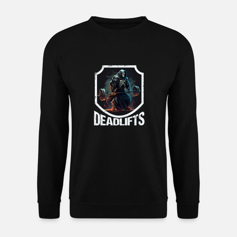 Deadlifts Gym Fitness Lustiges Training - Unisex Pullover - Schwarz
