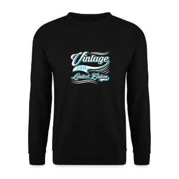 Limited Edition 2011 Vintage - Unisex Pullover - Schwarz - Vorne - Alina (178cm) & Michal (187cm)