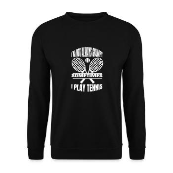 Tennisverein Tennis Tennisliebhaber Tennisspieler - Unisex Pullover - Schwarz - Vorne - Alina (178cm) & Michal (187cm)