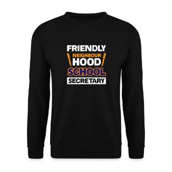 Secrétaire de l'école du quartier amical - Sweat-shirt Unisexe - noir - Devant - Alina (178cm) & Michal (187cm)