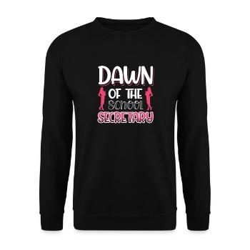 Morgendämmerung der Schulsekretärin - Unisex Pullover - Schwarz - Vorne - Alina (178cm) & Michal (187cm)